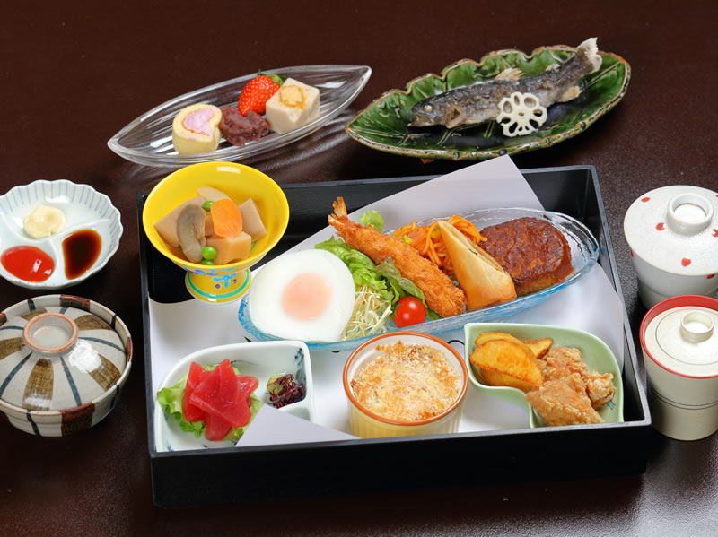 小学生向けご夕食箱膳料理例