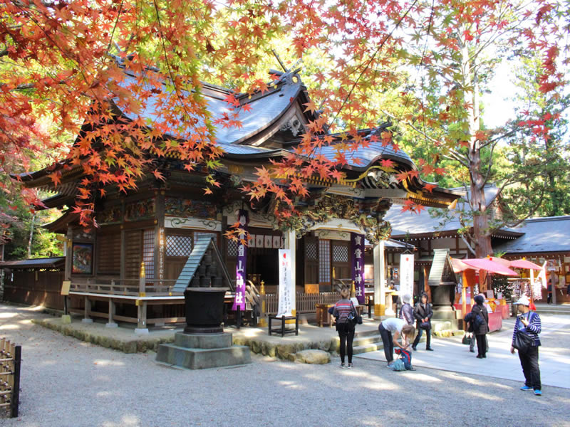 紅葉スポット宝登山神社